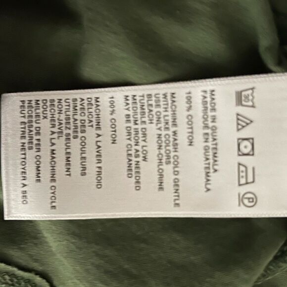 silence + noise Army Green Top with Ruffled Hem - Picture 8 of 9